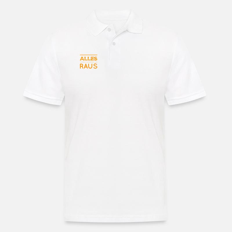 raus mit euch - Männer Poloshirt - Weiß