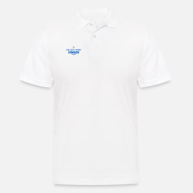 ich bin geduldig - Männer Poloshirt - Weiß