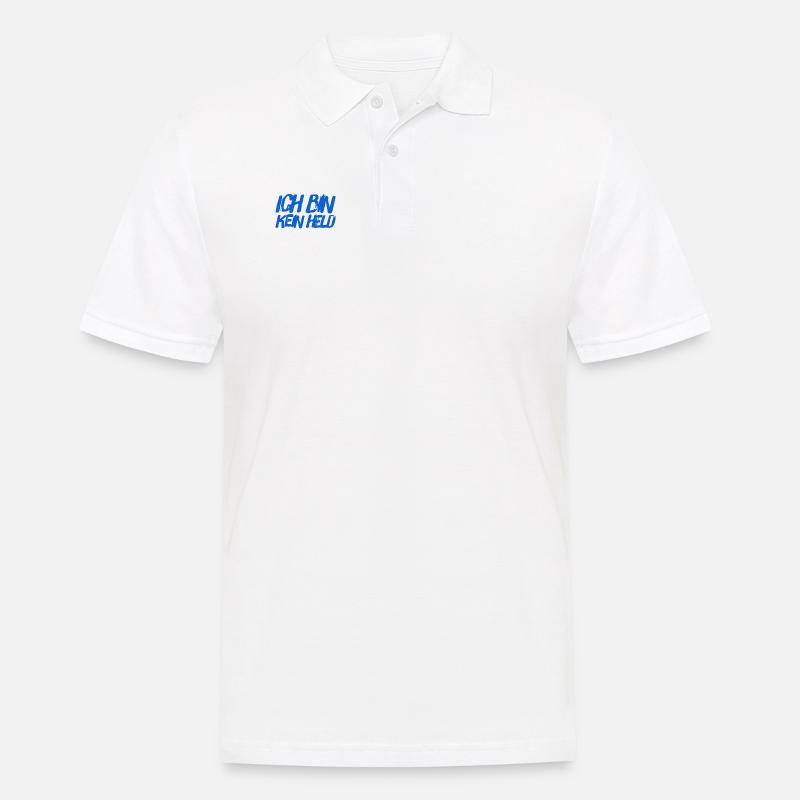ich bin kein Held - Männer Poloshirt - Weiß