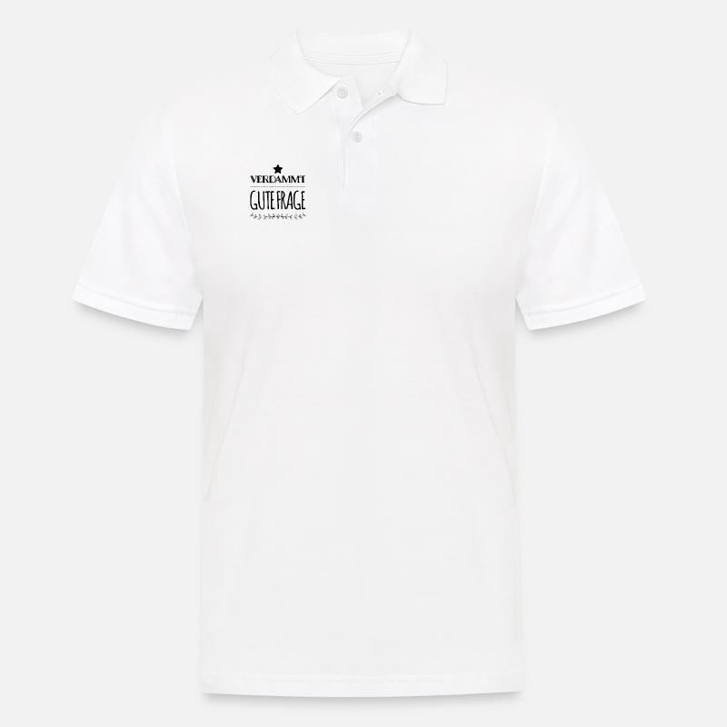 gute Frage - Männer Poloshirt - Weiß