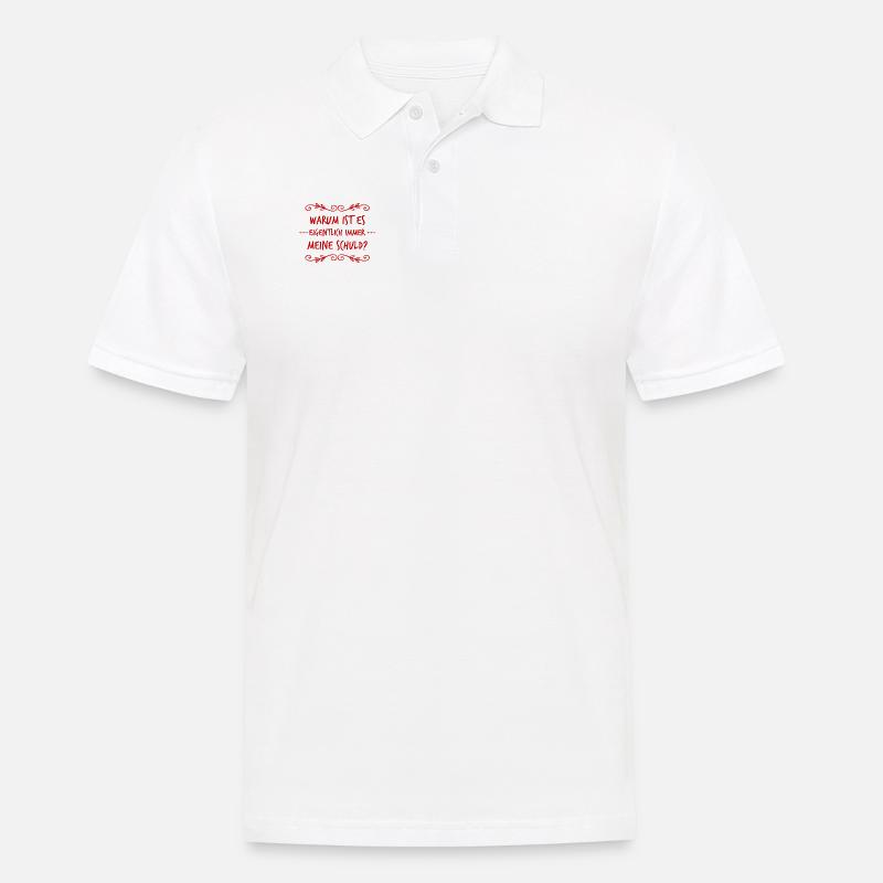 ich bin der Sündenbock - Männer Poloshirt - Weiß
