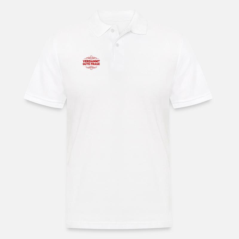 sehr gute Frage - Männer Poloshirt - Weiß