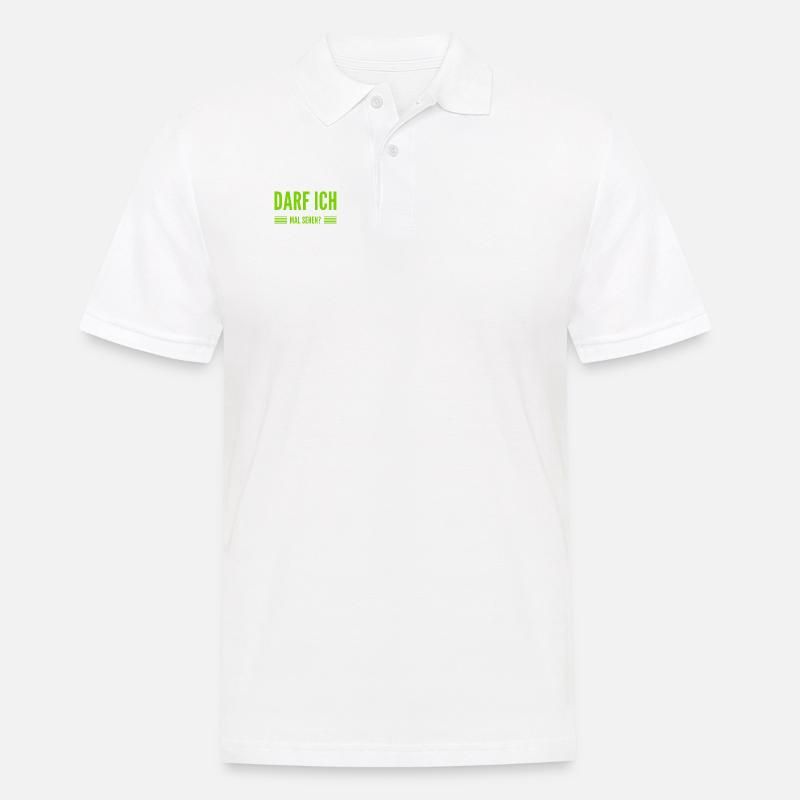lass mal sehen - Männer Poloshirt - Weiß