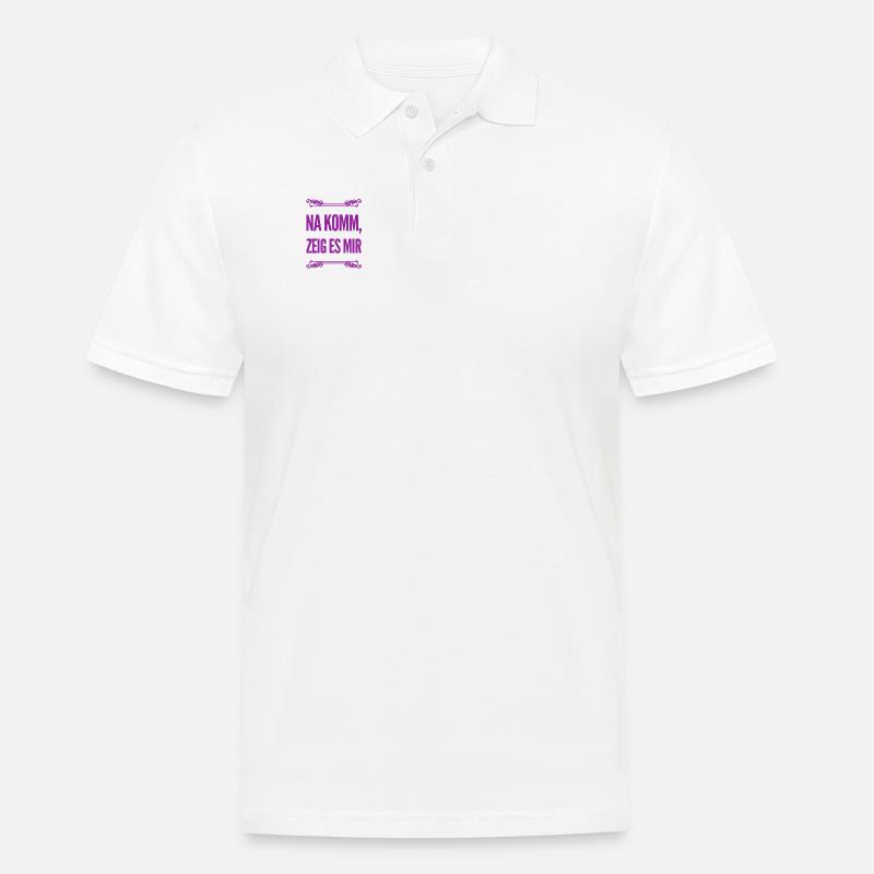 ich will es sehen - Männer Poloshirt - Weiß