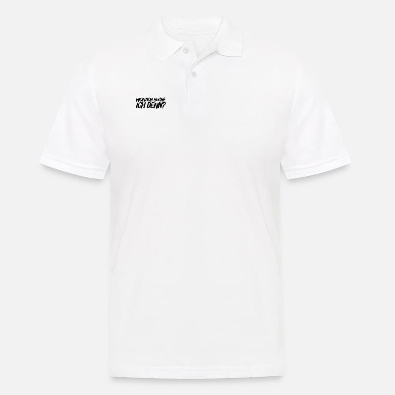 wonach suche ich? - Männer Poloshirt - Weiß
