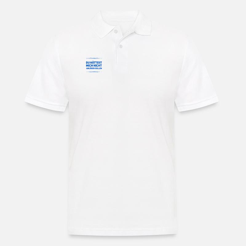 ich bin gegen Lügen - Männer Poloshirt - Weiß