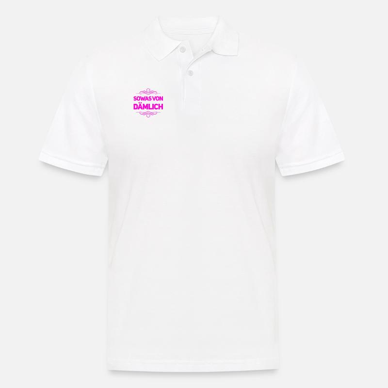 sowas von dumm - Männer Poloshirt - Weiß
