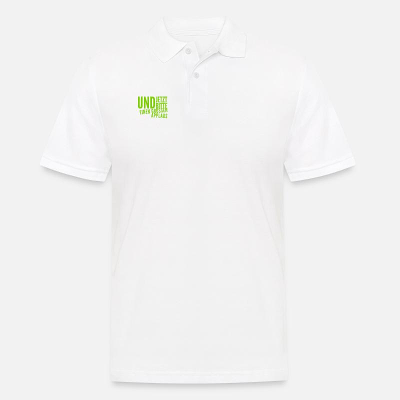 ich bitte um Applaus - Männer Poloshirt - Weiß