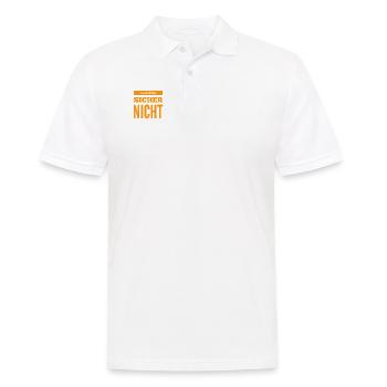 ich bin mir sicher - Männer Poloshirt - Weiß - Vorne - Kai (181cm)