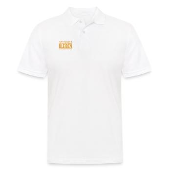 optimistisch bleiben - Männer Poloshirt - Weiß - Vorne - Kai (181cm)