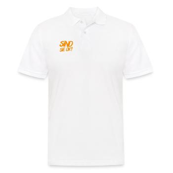 wie ist ihr Befinden? - Männer Poloshirt - Weiß - Vorne - Kai (181cm)