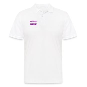 ungeduldig - Männer Poloshirt - Weiß - Vorne - Kai (181cm)