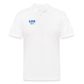 los geht's - Männer Poloshirt - Weiß - Vorne - Kai (181cm)