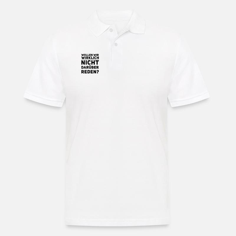 reden wir darüber - Männer Poloshirt - Weiß