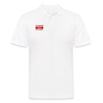 zu Hause bleiben - Männer Poloshirt - Weiß - Vorne - Kai (181cm)