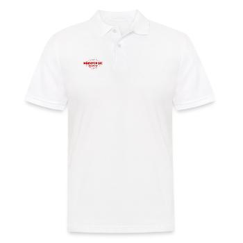 magst du Tee? - Männer Poloshirt - Weiß - Vorne - Kai (181cm)