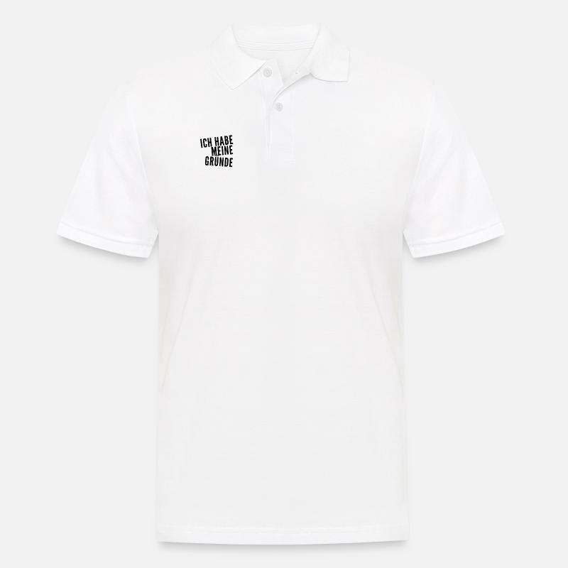 ich weiß warum - Männer Poloshirt - Weiß
