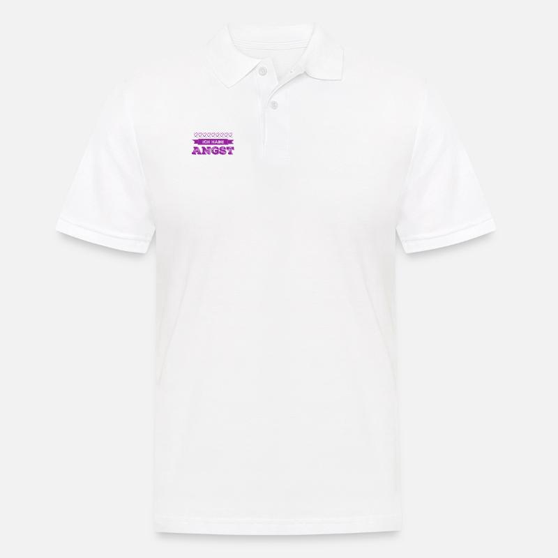 so ängstlich - Männer Poloshirt - Weiß