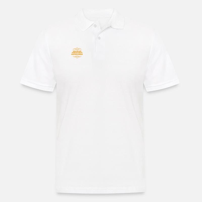 Redebedarf? - Männer Poloshirt - Weiß