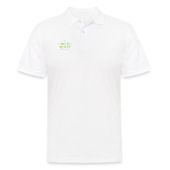 aber es ist, was es ist - Männer Poloshirt - Weiß - Vorne - Kai (181cm)