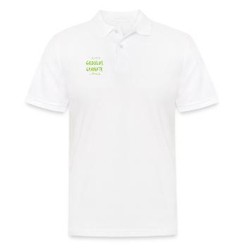 Geduld geht immer - Männer Poloshirt - Weiß - Vorne - Kai (181cm)