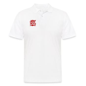 ich brauche noch 1 Minute - Männer Poloshirt - Weiß - Vorne - Kai (181cm)