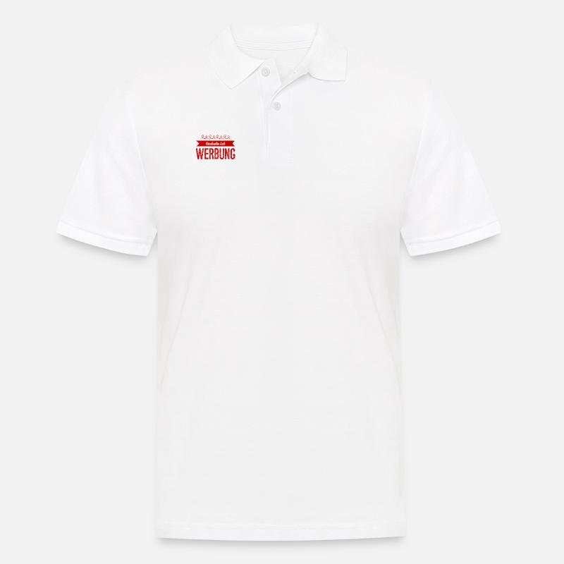 lächeln ist Werbung - Männer Poloshirt - Weiß