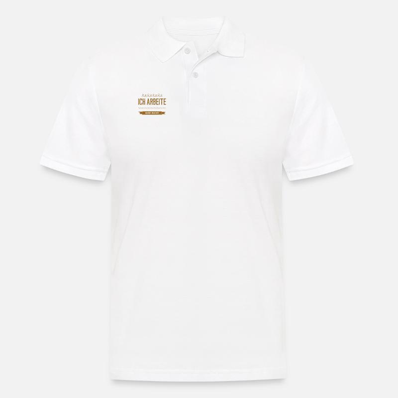 ich bin arbeitslos - Männer Poloshirt - Weiß