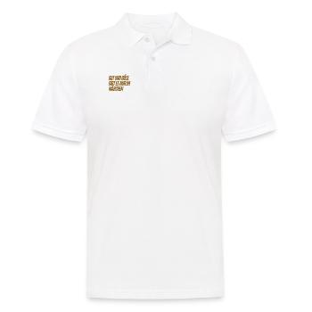 Gut und Böse gibt es nicht - Männer Poloshirt - Weiß - Vorne - Kai (181cm)