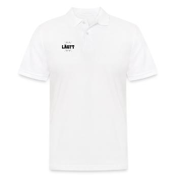 es läuft - Männer Poloshirt - Weiß - Vorne - Kai (181cm)