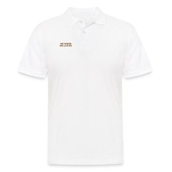 das werden wir ja sehen - Männer Poloshirt - Weiß - Vorne - Kai (181cm)
