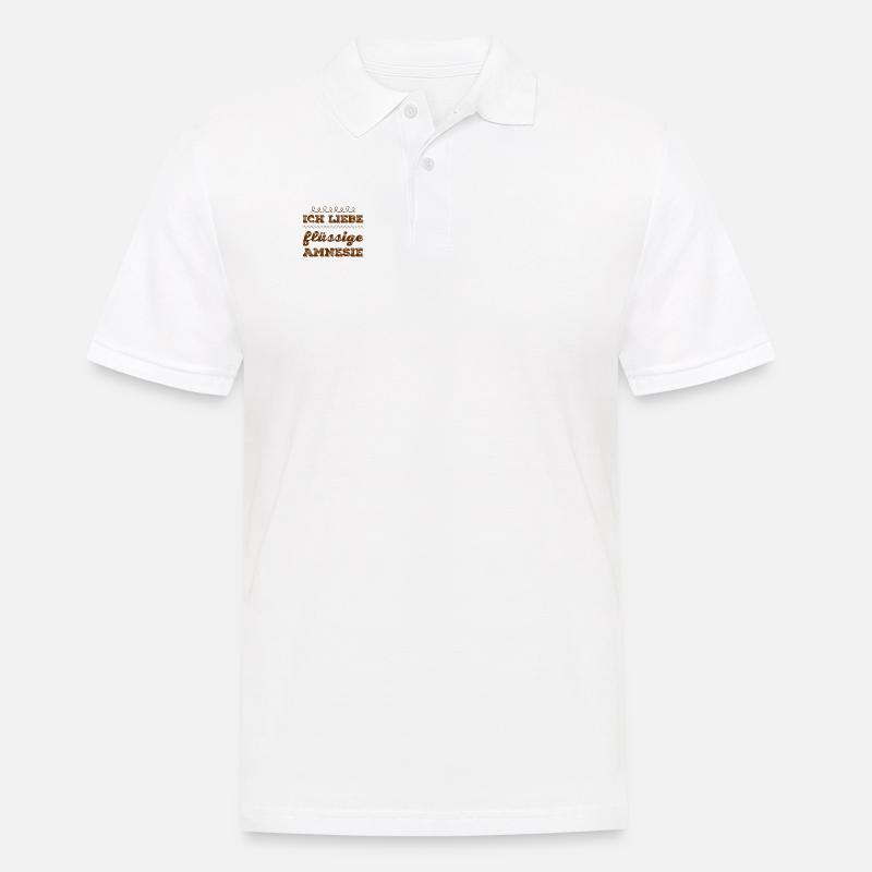 ich will vergessen - Männer Poloshirt - Weiß