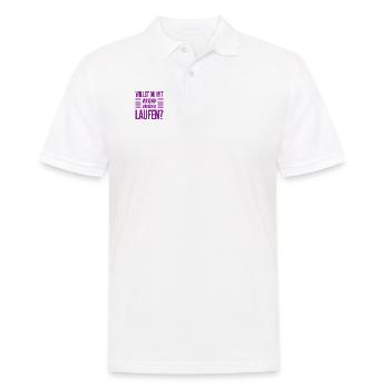 lass uns gemeinsam laufen - Männer Poloshirt - Weiß - Vorne - Kai (181cm)