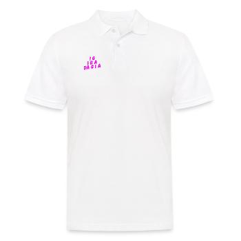 Gespräch auf bayrisch - Männer Poloshirt - Weiß - Vorne - Kai (181cm)