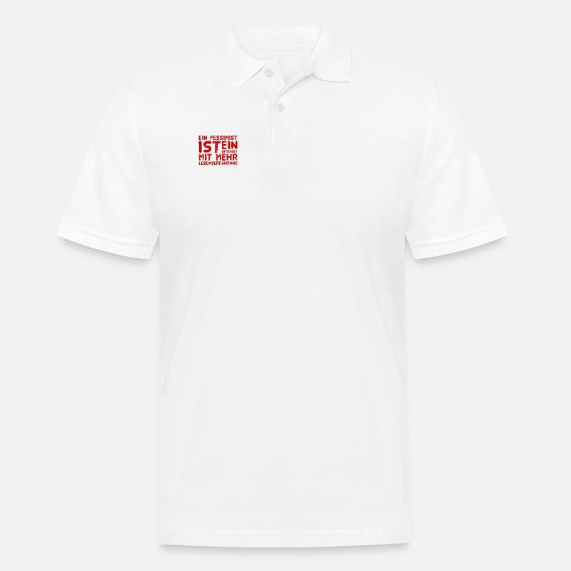 Lebenserfahrung hilft - Männer Poloshirt - Weiß