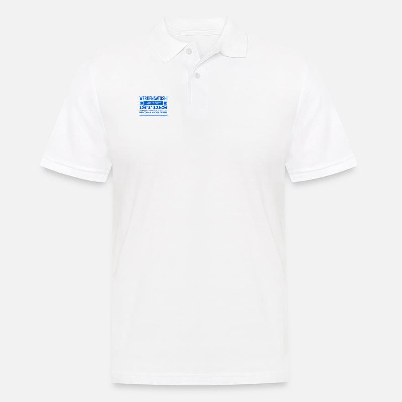 Satoshi geht immer - Männer Poloshirt - Weiß