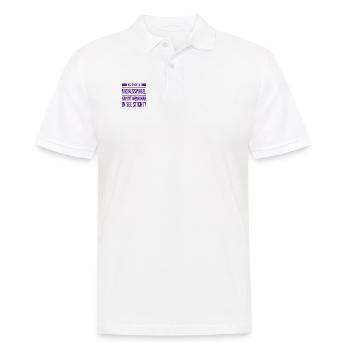 kommt die Zerstörung? - Männer Poloshirt - Weiß - Vorne - Kai (181cm)