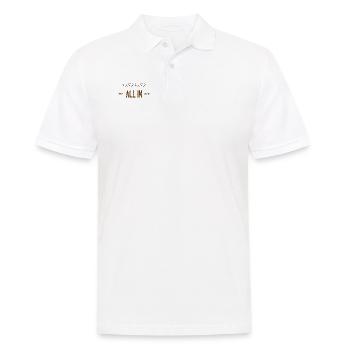 ich wette alles - Männer Poloshirt - Weiß - Vorne - Kai (181cm)
