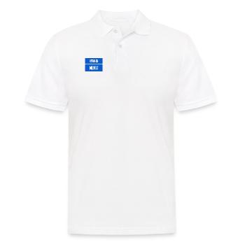 das ist mir egal - Männer Poloshirt - Weiß - Vorne - Kai (181cm)