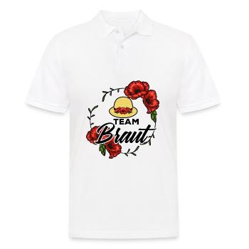 Team Braut Hochzeitsnacht Damenhut Rosenkranz Crew - Männer Poloshirt - Weiß - Vorne - Kai (181cm)