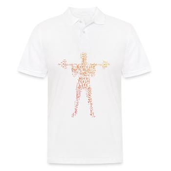 Cardio, Entraînement d’endurance, Musculation, Haltérophilie - Polo Homme - blanc - Devant - Kai (181cm)