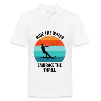 Ski nautique, ski nautique, skieurs nautiques - Polo Homme - blanc - Devant - Kai (181cm)