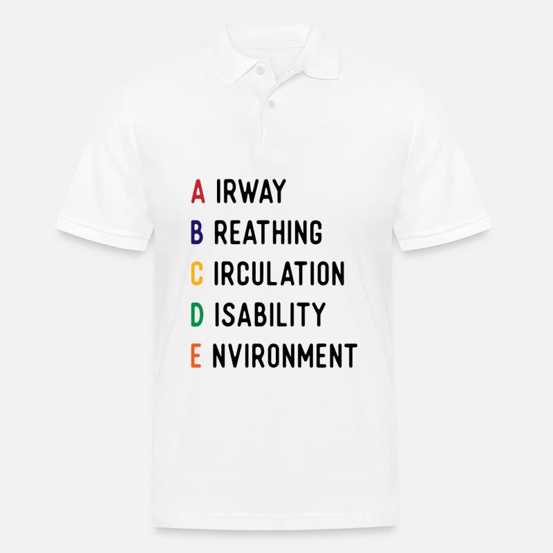 abcde - Männer Poloshirt - Weiß
