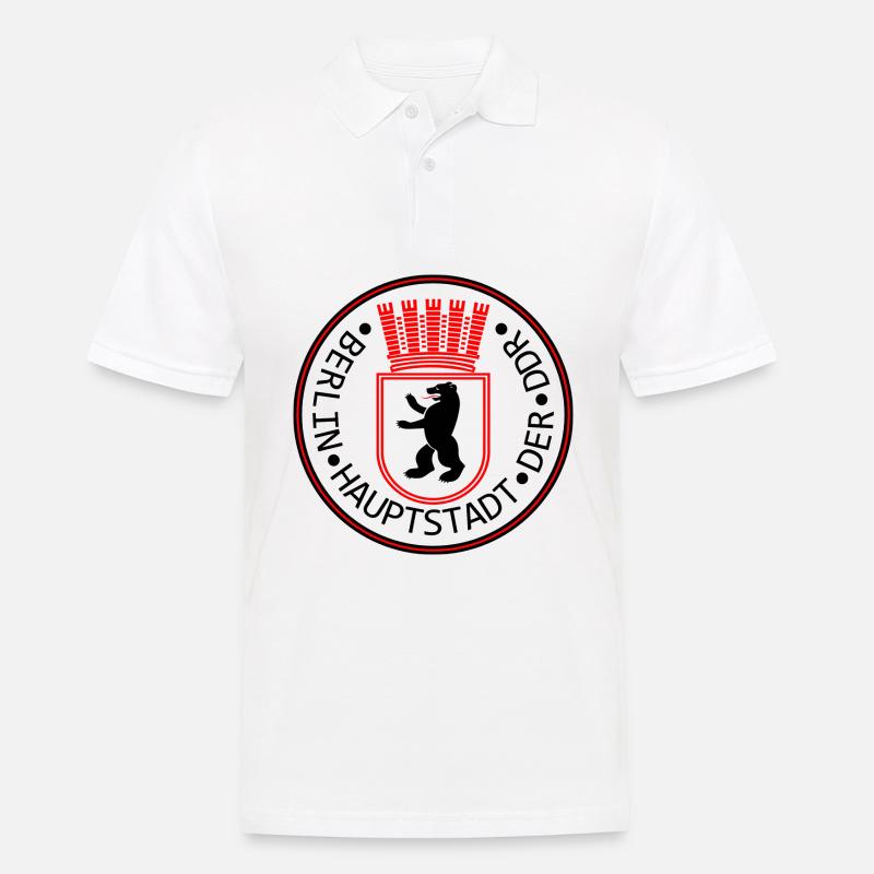 Berlin - capitale de la RDA - Polo Homme - blanc