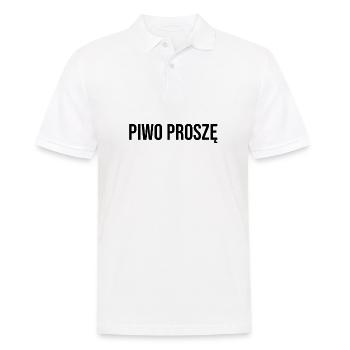 Bier bitte auf Polnisch | Bier bestellen in Polen - Männer Poloshirt - Weiß - Vorne - Kai (181cm)