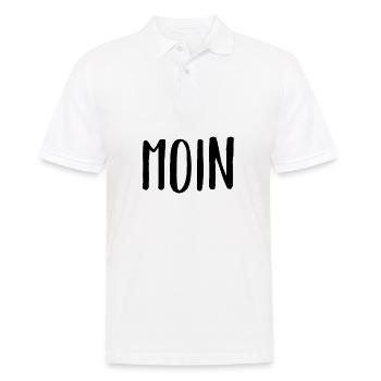 Moin | Begrüßung Norddeutschland Küste Norden - Männer Poloshirt - Weiß - Vorne - Kai (181cm)