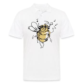 Musical bee is dancing - Men's Polo Shirt - white - Front - Kai (181cm)