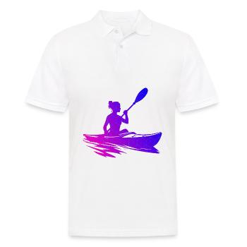 Kajak Damen Kajakfahren Kayak Kanu Herren - Männer Poloshirt - Weiß - Vorne - Kai (181cm)