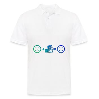 Women's Road Bike Road Bike Men's Road Bike Road Bike - Men's Polo Shirt - white - Front - Kai (181cm)