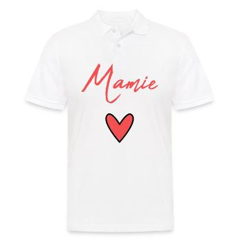 OMA. MUTTERTAG. ALLES GUTE ZUM GEBURTSTAG OMA. ICH LIEBE DICH - Männer Poloshirt - Weiß - Vorne - Kai (181cm)